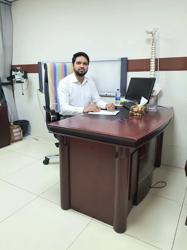Dr. Md. Mahmudul Hasan at his chamber